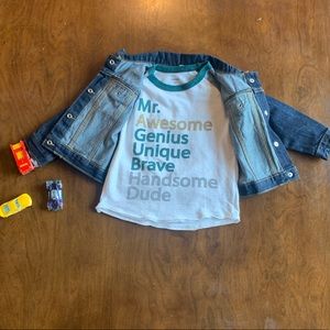 Jean jacket and shirt